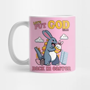 Let's Put GOD(ziIIa) Back in Easter! T-Shirt - Light Mug